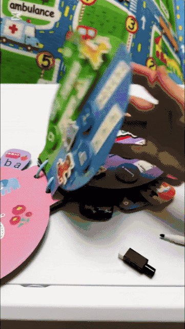 Customer using the Alphabet Busy Book — video review 2